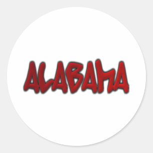 Alabama Graffiti Classic Round Sticker