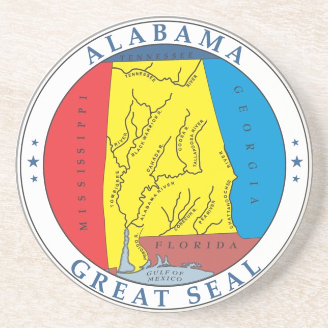 Alabama great seal coaster (Front)