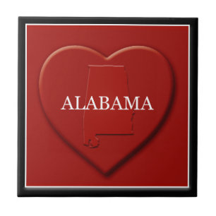 Alabama Heart Map Tile