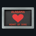 Alabama Heart of Dixie Belt Buckle<br><div class="desc">Alabama's nickname is The Heart of Dixie.</div>