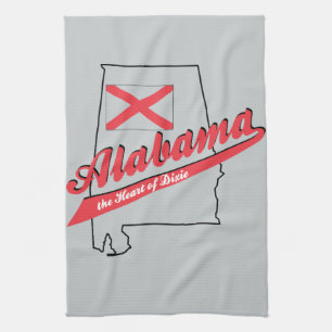 Alabama Heart of Dixie Kitchen Towel