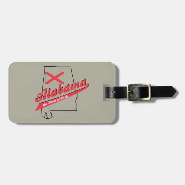 Alabama Heart of Dixie Luggage Tag (Front Horizontal)