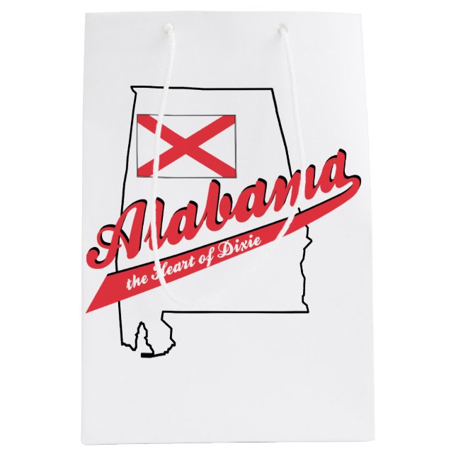 Alabama Heart of Dixie Medium Gift Bag (Front)