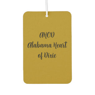 Alabama Heart of Dixie Monogram Air Freshener