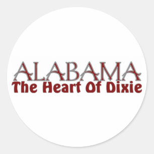 Alabama heart of Dixie stickers