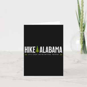Alabama Hike Little River Canyon Tree Retro Graphi Card