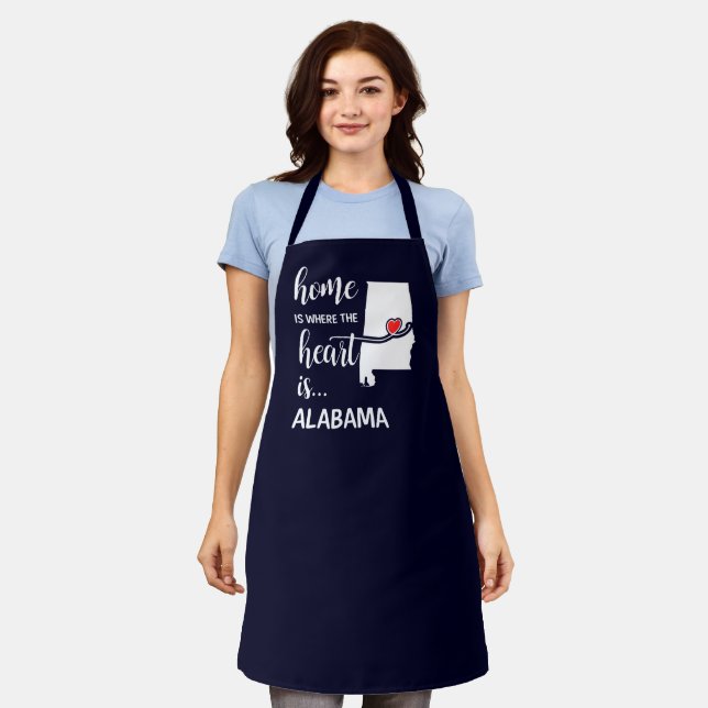 Alabama home is where the heart is apron (Worn)