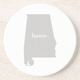 Alabama home silhouette state map coaster