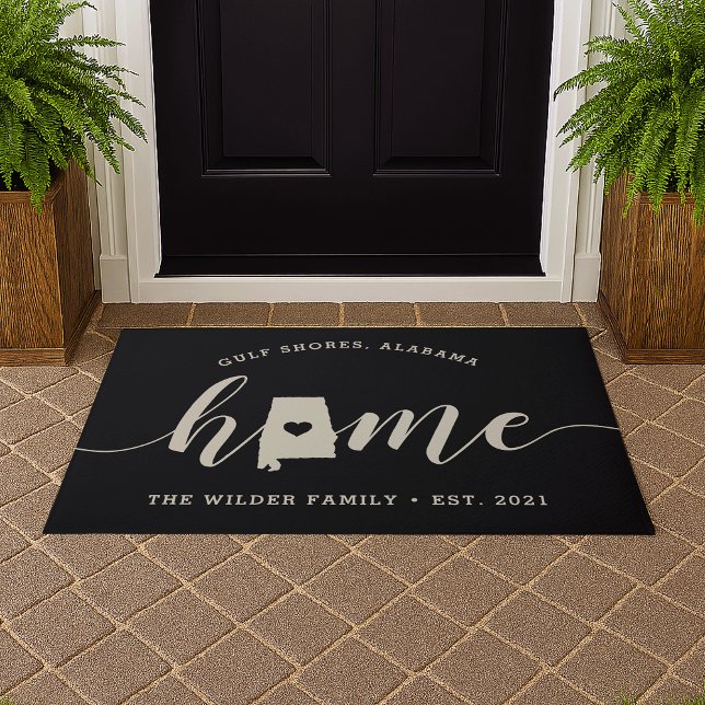 Alabama Home State Personalized Doormat (Creator Uploaded)
