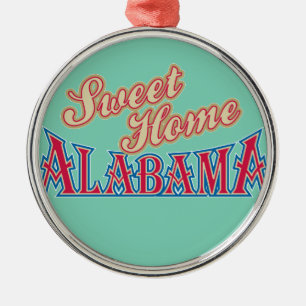 Alabama is Home Metal Ornament