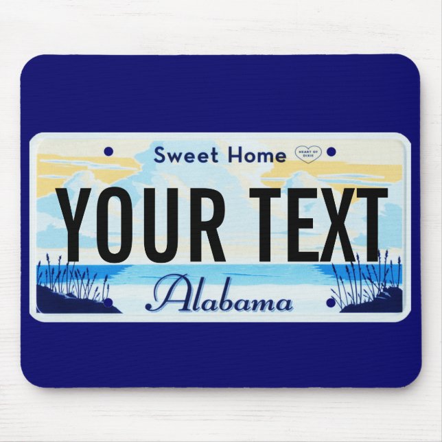 Alabama license plate mouse pad (Front)