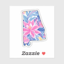 Alabama - Lilly Inspired - 3" x 3" Summer Sticker