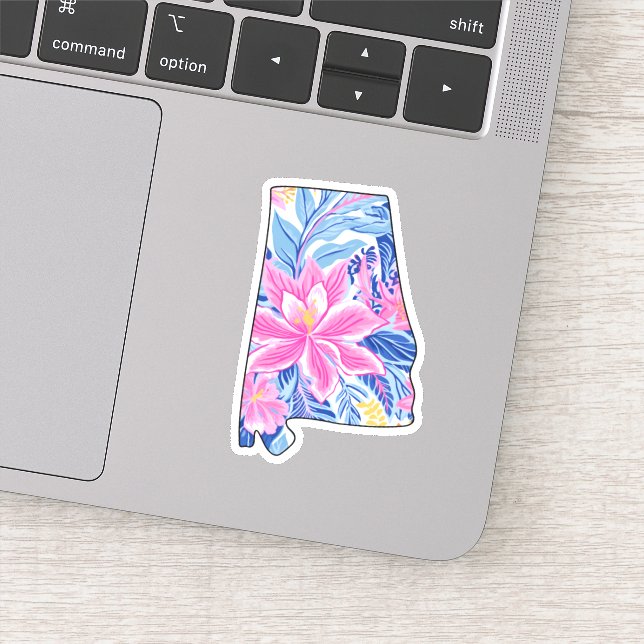 Alabama - Lilly Inspired - 3" x 3" Summer Sticker (Detail)