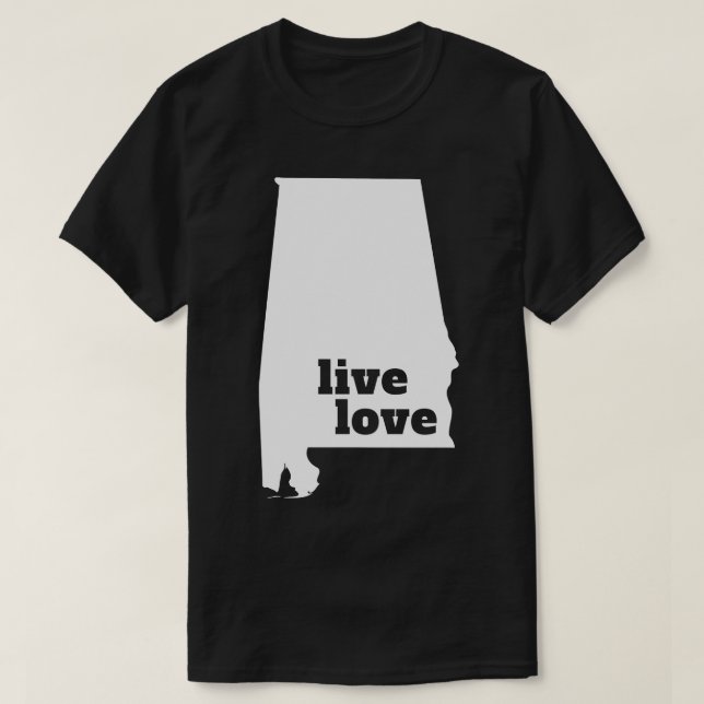 Alabama Live Love Alabama T-Shirt (Design Front)