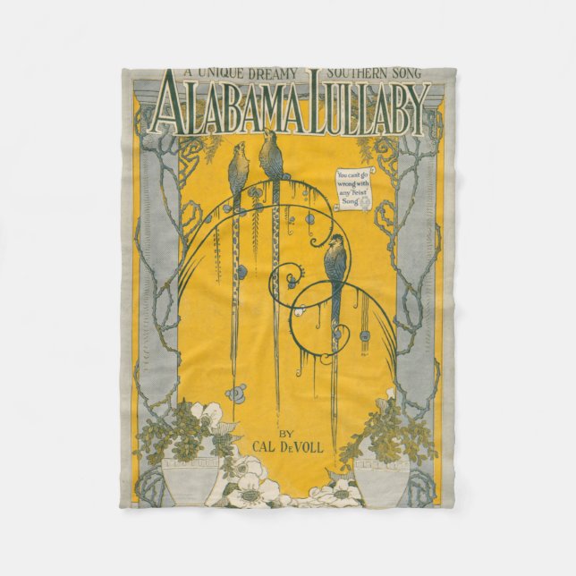 Alabama Lullaby Fleece Blanket (Front)