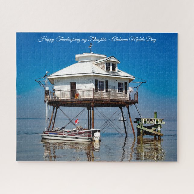 Alabama Mobile Bay Happy Thanksgiving Daughter Jigsaw Puzzle (Horizontal)