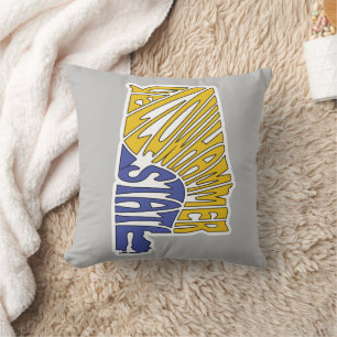 Alabama Nickname Word Art Throw Pillow