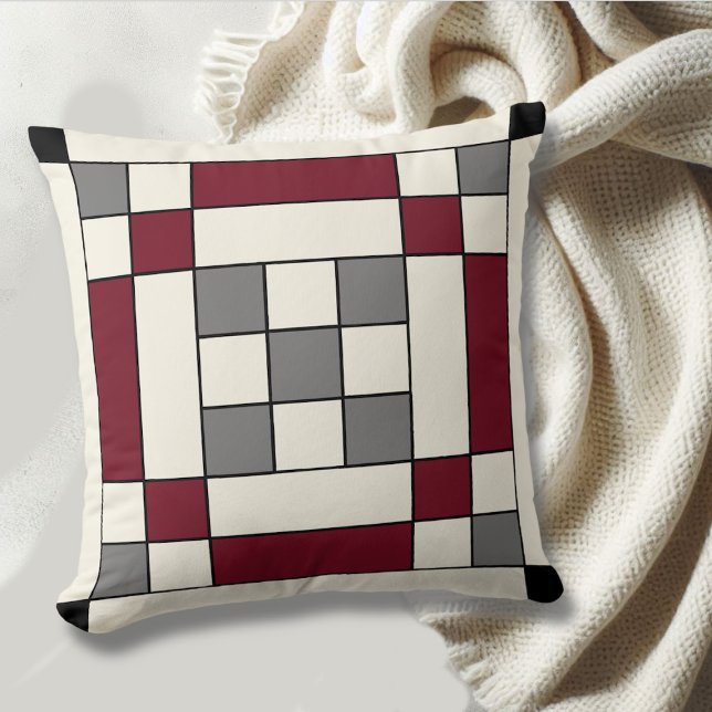 Alabama Nine Patch Throw Pillow (Creator Uploaded)