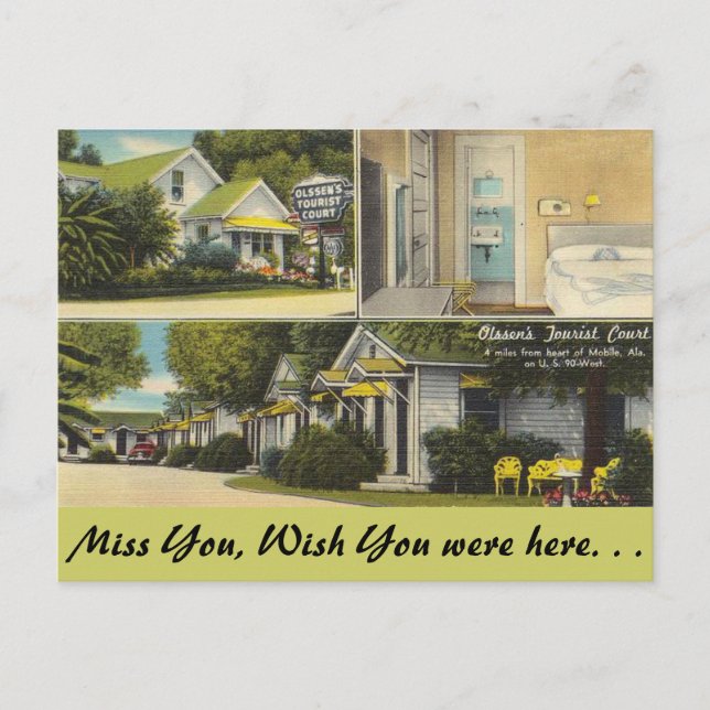 Alabama, Olssen's Tourist Court Postcard (Front)