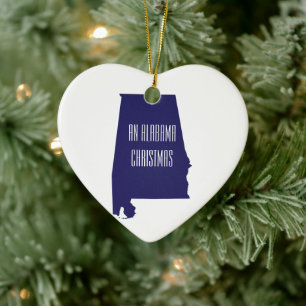 Alabama Personalized State Christmas Ornament
