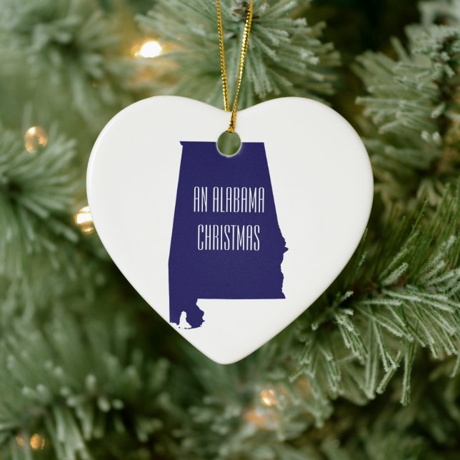 Alabama Personalized State Christmas Ornament (Tree)