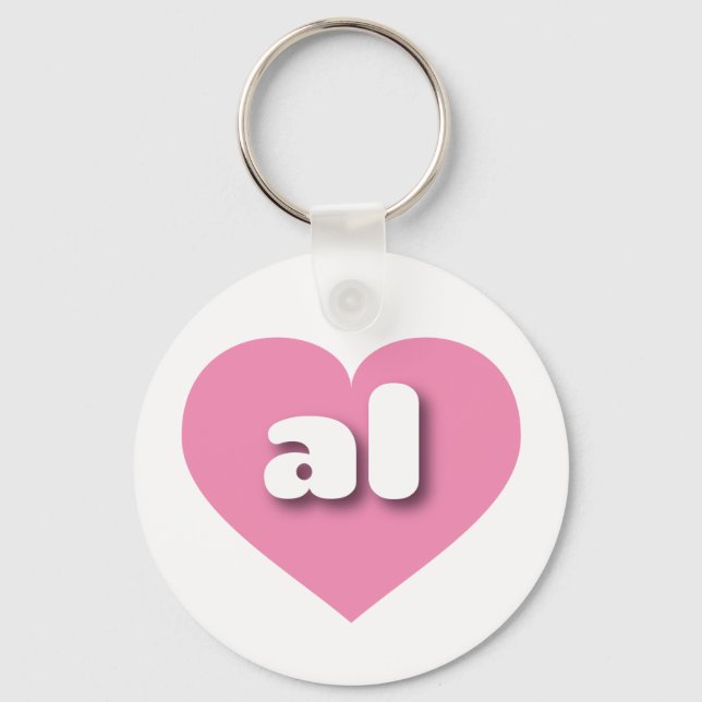 Alabama pink heart - I love al Keychain (Front)