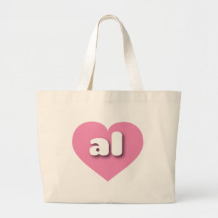 Alabama pink heart - I love al Large Tote Bag