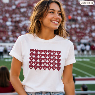 Alabama Pride Maroon Red Heart Gift T-Shirt