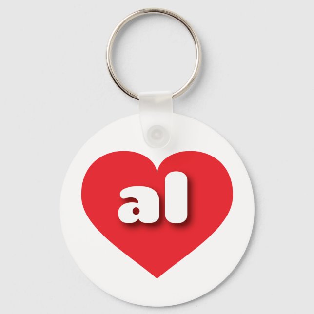 Alabama red heart - I love al Keychain (Front)
