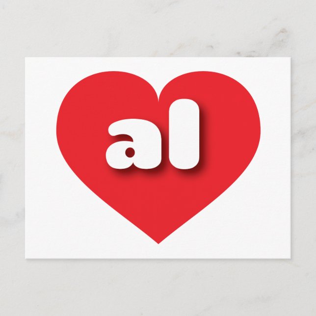 Alabama red heart - I love al Postcard (Front)