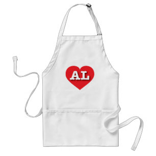 Alabama Red Heart - I love AL Standard Apron