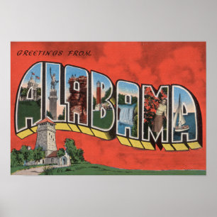 Alabama (Red)Large Letter ScenesAlabama Poster