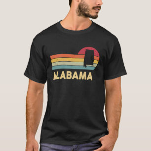 ALABAMA Retro Vintage US State Map Alabama Patriot T-Shirt