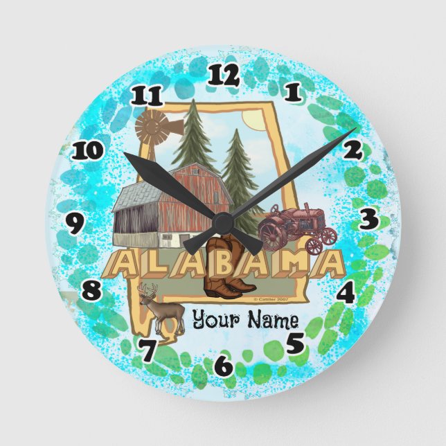 Alabama Round Clock (Front)