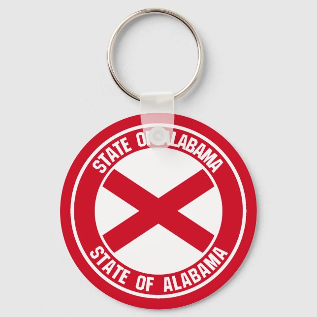 Alabama Round Emblem Keychain (Front)
