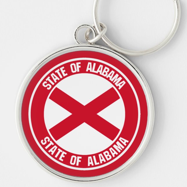 Alabama Round Emblem Keychain (Front)
