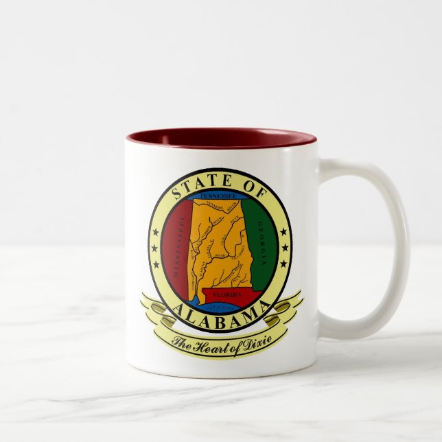 Alabama Seal Two-Tone Coffee Mug (Right)