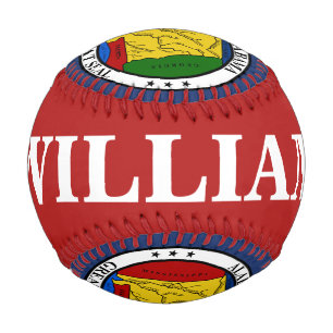 Alabama Seal with Customizable Name and Year Baseball