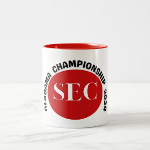 Alabama Sec Championship Football 2024 Two-Tone Coffee Mug