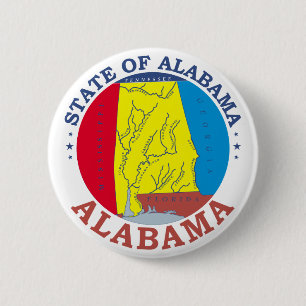 Alabama sign 2 inch round button