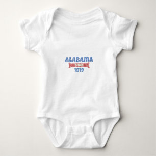 Alabama Since 1819 Vintage Patriotic State Pride Baby Bodysuit