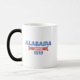 Alabama Since 1819 Vintage Patriotic State Pride Magic Mug