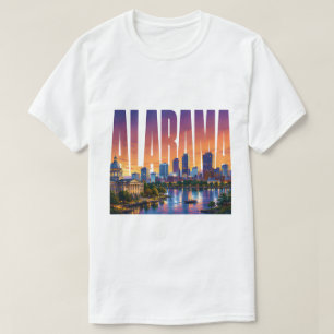 Alabama Skyline Sunset Southern Travel Landmark T-Shirt