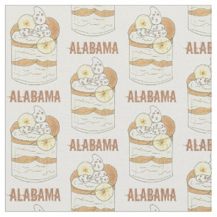 Alabama Southern Banana Pudding Dessert Foodie AL Fabric
