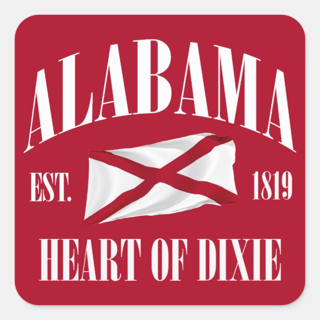 Alabama Square Sticker (Front)