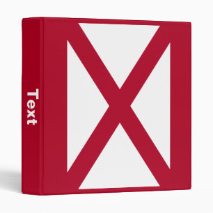 Alabama: St Andrew Crimson Cross Flag Binder