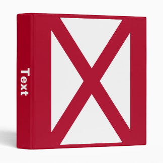 Alabama: St Andrew Crimson Cross Flag Binder