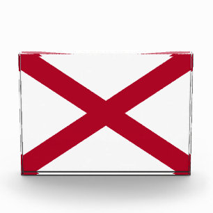 Alabama: St Andrew Crimson Cross Flag Photo Block