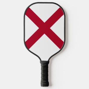 Alabama: St Andrew Crimson Cross Flag Pickleball Paddle