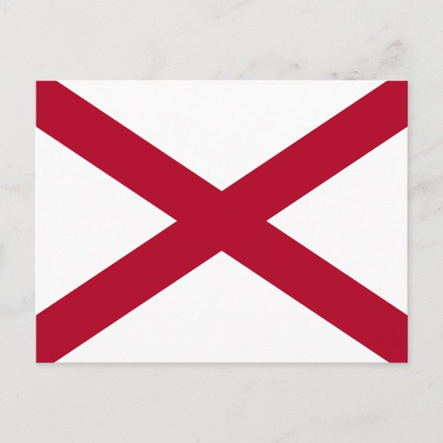 Alabama: St Andrew Crimson Cross Flag Postcard (Front)